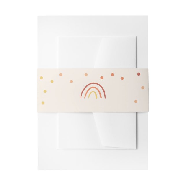 Bandeau De Faire-part Suite Invitation en terre cuite rose vierge Rainbo (Devant example)