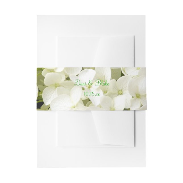 Bandeau De Faire-part Suite Mariage White Hydrangea (Devant example)