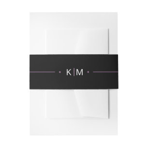 Bandeau De Faire-part Sweet Arch Mariage noir Lilac ID998