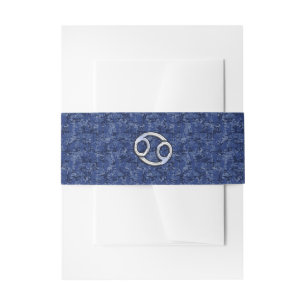 Bandeau De Faire-part Symbole du cancer Zodiaque Marine Camouflage numér