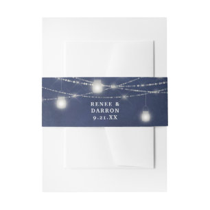 Bandeau De Faire-part Tableau noir et blanc Mason Jar Lumières