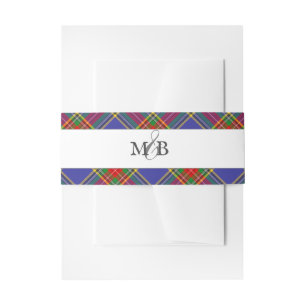 Bandeau De Faire-part Tartan du clan MacBeth Plaid Écossais
