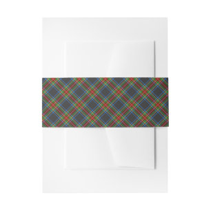 Bandeau De Faire-part Tartan Highland Clan Stewart Noir Vintage