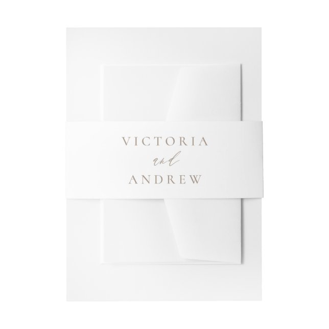 Bandeau De Faire-part Taupe Typographie simple Mariage officiel (Devant example)