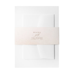 Bandeau De Faire-part Teintes de crème pastel clair et élégant script