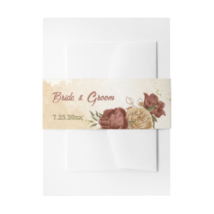Bandeau De Faire-part terre cuite mariage fleurie terre