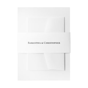 Bandeau De Faire-part Texte minimaliste simple Mariage blanc uniquement