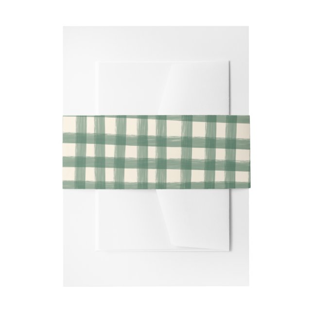Bandeau De Faire-part That's Amore Green Plaid Gingham Custom  (Devant example)
