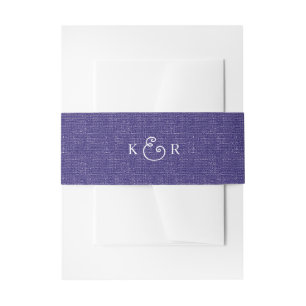 Bandeau De Faire-part Toile bleu violet mariage et bande abdominale