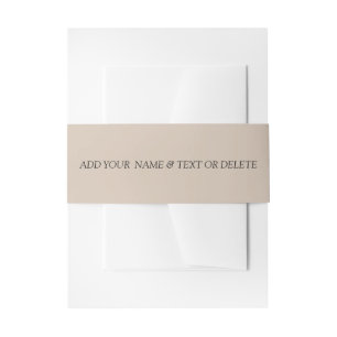 Bandeau De Faire-part Trend Color Soft Taupe Invitation Belly Band