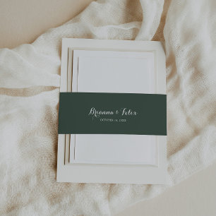 Bandeau De Faire-part Tropical Green Faire-part de mariage Belly Band