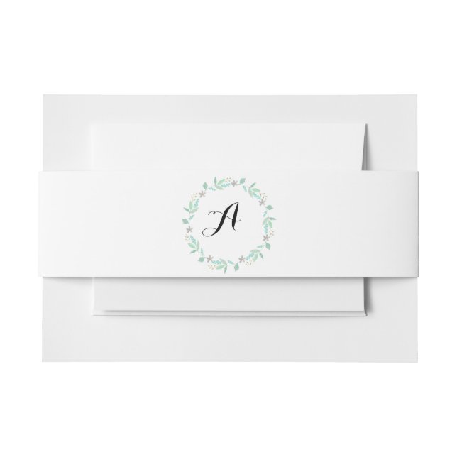 Bandeau De Faire-part Turquoise et Gold Invitation Belly Band (Devant Example)