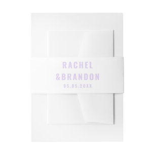 Bandeau De Faire-part Typographie en gras Lavender Lavender Mariage mini