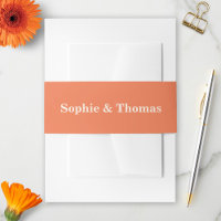 Typographie moderne Gras Mariage Apricot Orange