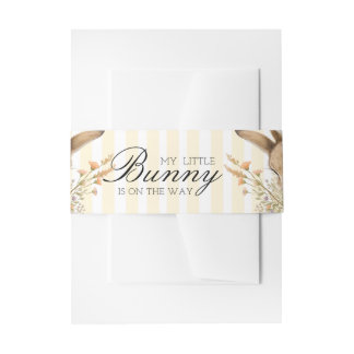 Bandeau De Faire-part Une jolie petite Baby Shower Lapin Floral Ruban Ja