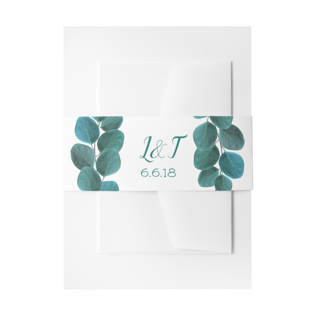 Bandeau De Faire-part Une verdure élégante | Eucalyptus Mariage Feuille (Devant example)
