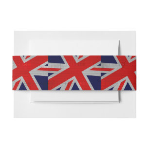 Bandeau De Faire-part Union Jack sur l'impression en fibre de carbone