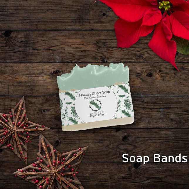 Bandeau De Faire-part Vacances Verdure Artisan Soap Band Wrap (Créateur téléchargé)
