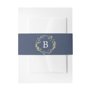 Bandeau De Faire-part Végétation d'automne   Mariage de monogramme de ma
