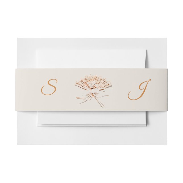 Bandeau De Faire-part Ventilateur victorien monogramme (Devant Example)