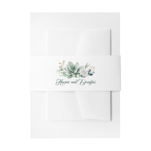 Bandeau De Faire-part Verdure et Or Mariage élégant