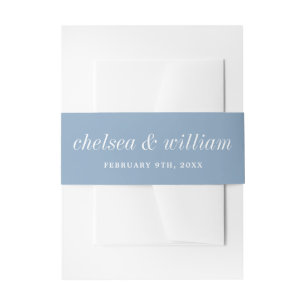 Bandeau De Faire-part Véritable simplicité 2 Bride Groom Glacier Blue Ma