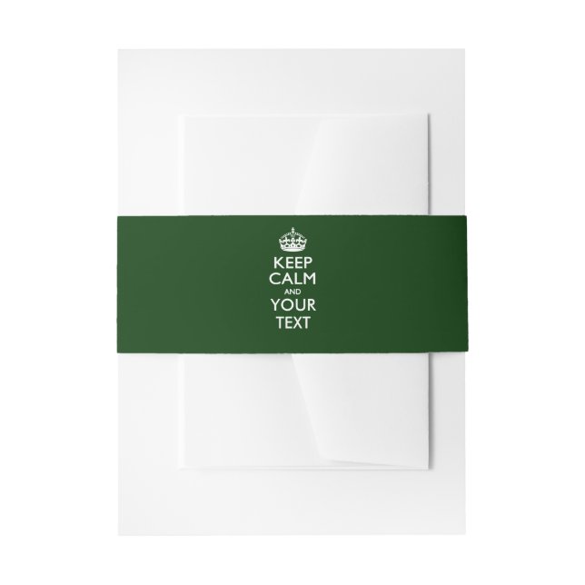 Bandeau De Faire-part Vert classique GARDEZ CALME ET votre texte créatif (Devant example)