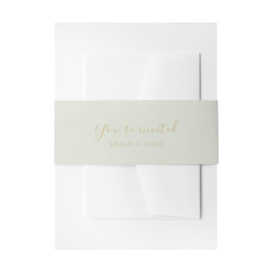 Bandeau De Faire-part Vert menthe   Deux Mariage monogramme