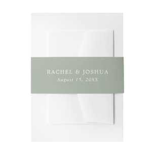 Bandeau De Faire-part Vert Sauge Mariage Personnalisé
