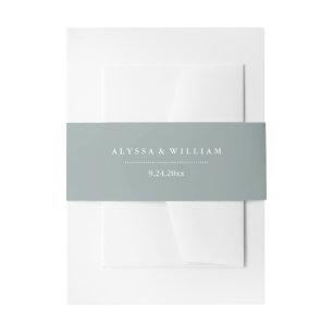 Bandeau De Faire-part Vert simple surface MARIAGE
