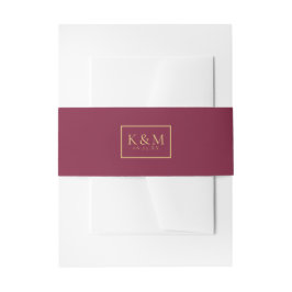 Bandeau De Faire-part Vin Rouge Or Texture ID1018