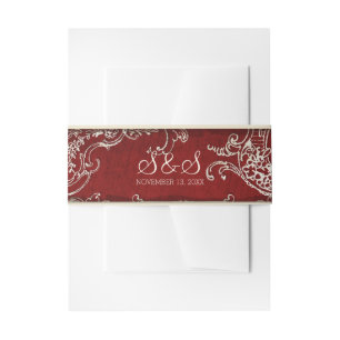 Bandeau De Faire-part Vintage Elegance Mariage Toile Invitation Belly Ba