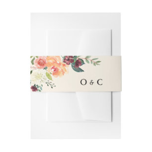 Bandeau De Faire-part Vintage fleurs d'automne Floral Mariage de automne