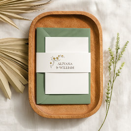 Bandeau De Faire-part Vintage Floral Rustique Mariage