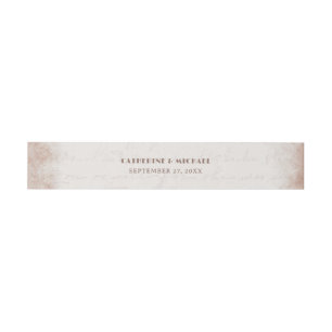 Bandeau De Faire-part Vintage Russe aquarelle Romantique Brown