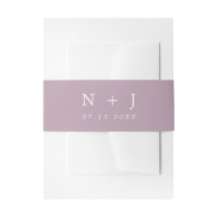 violet minimaliste simple mariage moderne Monogram