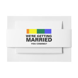 Bandeau De Faire-part Vous venez Rainbow Gay Mariage