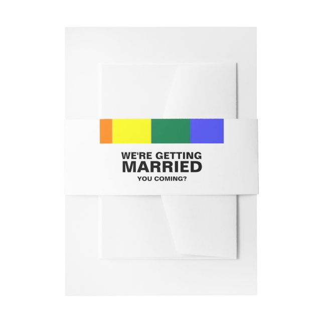 Bandeau De Faire-part Vous venez Rainbow Gay Mariage (Devant example)