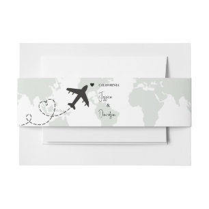 Bandeau De Faire-part Voyage Mariage à thème Destination Mariage