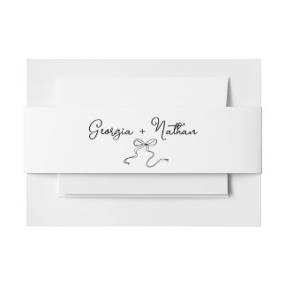 Bandeau De Faire-part Whimsical Bow Belly Band