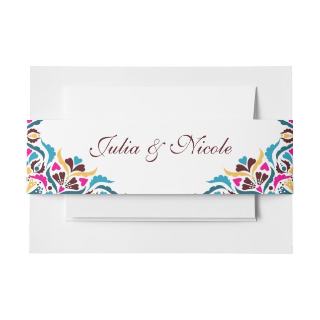 Bandeau De Faire-part Whimsical Luxury ivoire Floral Style Mariage front (Devant Example)