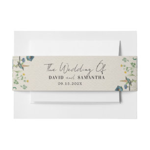 Bandeau De Faire-part Whimsical Secret Garden Fleurs sauvages
