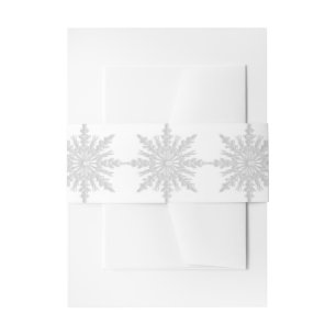 Bandeau De Faire-part White Snowflakes Mariage d'hiver