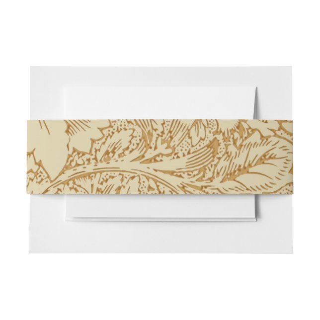 Bandeau De Faire-part William Morris Papier peint floral Poppy (Devant Example)