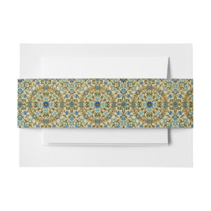 Bandeau De Faire-part William Morris Vintage Blue Motif Sans Couture