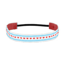 Bandeau de ruban de drapeau de coeur
