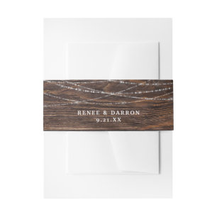 Bandeau d'invitation Lumières en fil de bois et bl