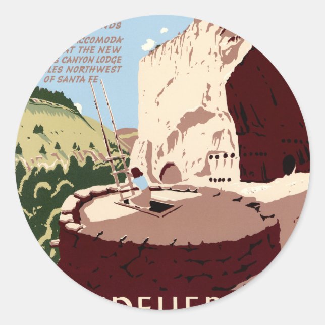 Bandelier National Monument Runder Aufkleber (Vorderseite)