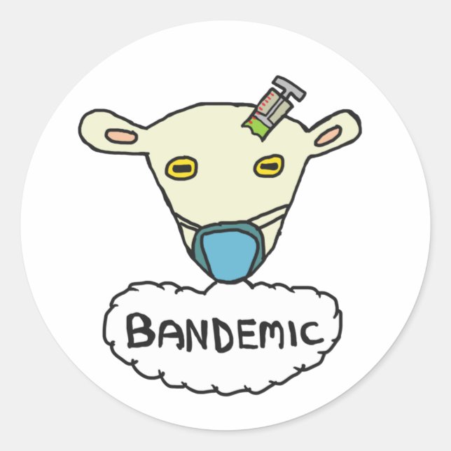 bandemisch runder aufkleber (Vorderseite)