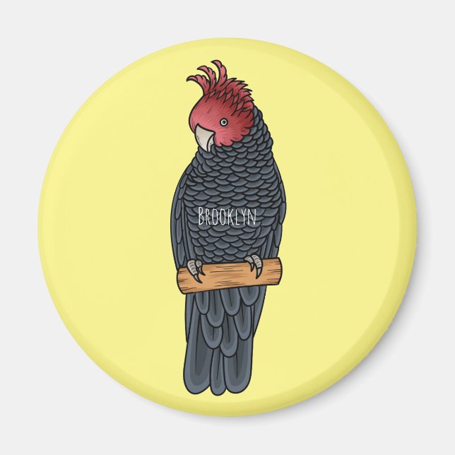 Bandenvogel-Cartoon Magnet (Vorne)